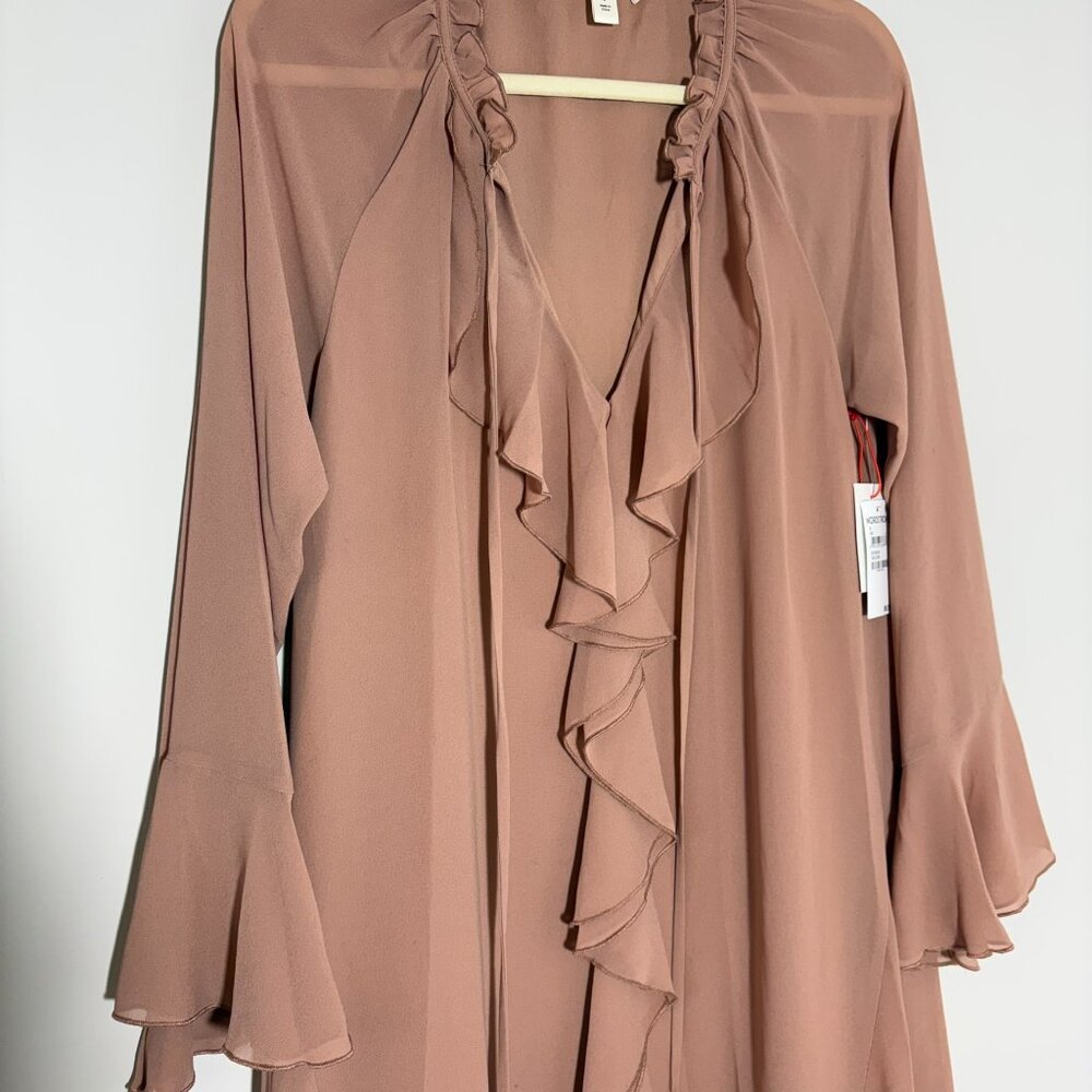 Open Edit Ruffle Chiffon Shift Dress – Small (NWT) - Picture 5 of 14